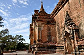 Bagan Myanmar. Sulamani temple. Details of the facade. 